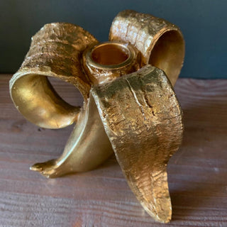 Glimmering Gold Banana Candle Holder