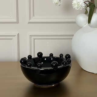 Black Ceramic Trinket Bowl