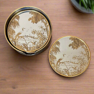 Gold Heron Coasters