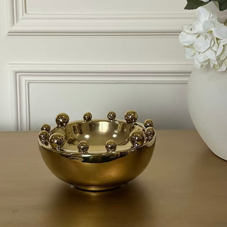 Gold Ceramic Trinket Bowl