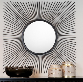 Striking Black Starburst Mirror