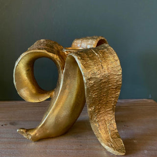 Glimmering Gold Banana Candle Holder