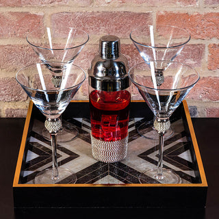Black & White Art Deco Style Tray