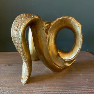 Glimmering Gold Banana Candle Holder