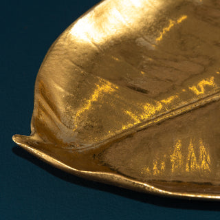 Trinket Tray Glorious Gold Palm Leaf