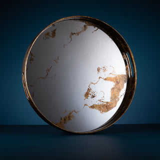 Marble Effect Mirror Tray