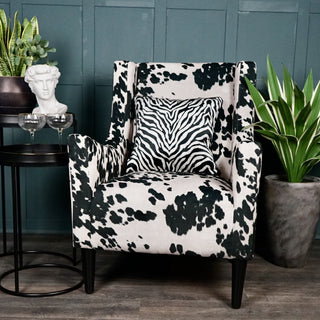 Black and White Patterned Arm Chair