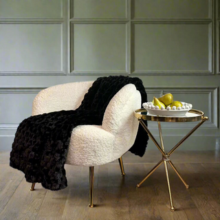 Black Faux Fur Throw - Paul Moneypenny.