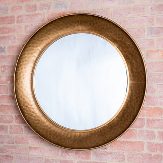 Gold Hammered Wall Mirror