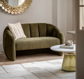 Moss Green Textured Sofa