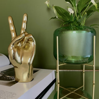 Hand Ornament in Gold 'Peace'