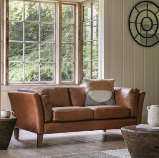 Soft Brown Leather Sofa