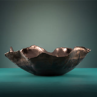 Ceramic Bowl with Copper Finish