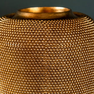 Gold Beaded Vase