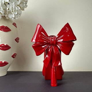 Red Ribbon Bow High Heels Bottle Holder