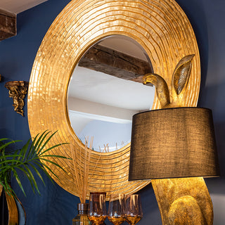 Gold Circle Patterned Mirror