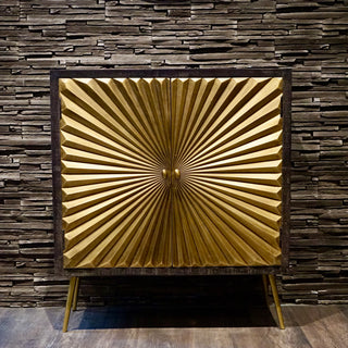 Cabinet with Glorious Gold Sunburst