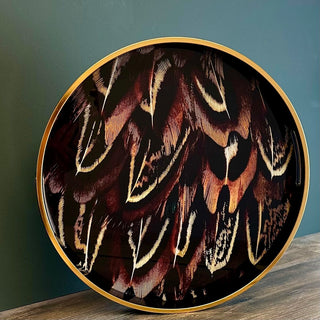 Abstract Feathers Tray