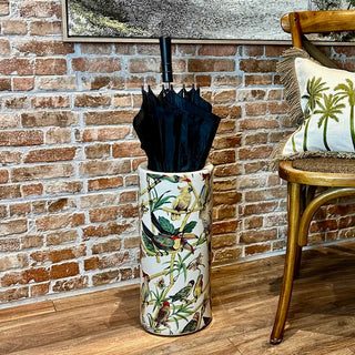 Umbrella stand with Exotic Birds and Butterflies