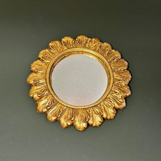 Antiqued Gold Convex Mirror