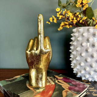 Gold 'Middle Finger' Hand Ornament