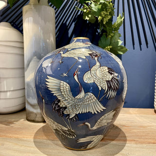 Ceramic Vase with Storks