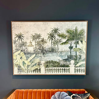 Large Tropical Jungle Canvas with Frame