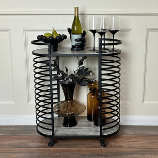 Black Metal Drinks Trolley