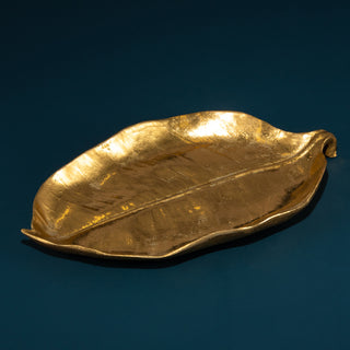 Trinket Tray Glorious Gold Palm Leaf